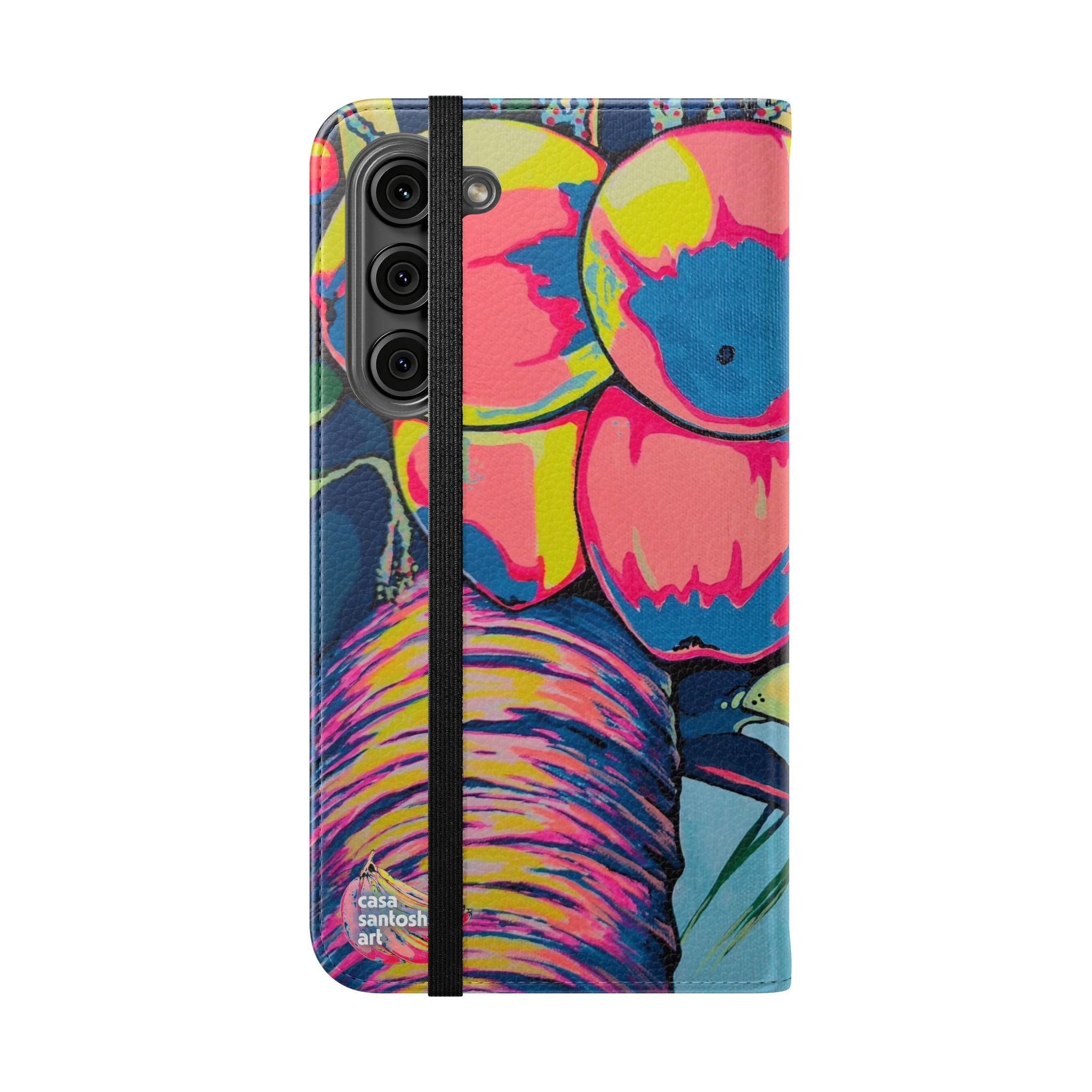 Neon Coconuts Flip Phone Case – Wallet Cover with Card Slots
