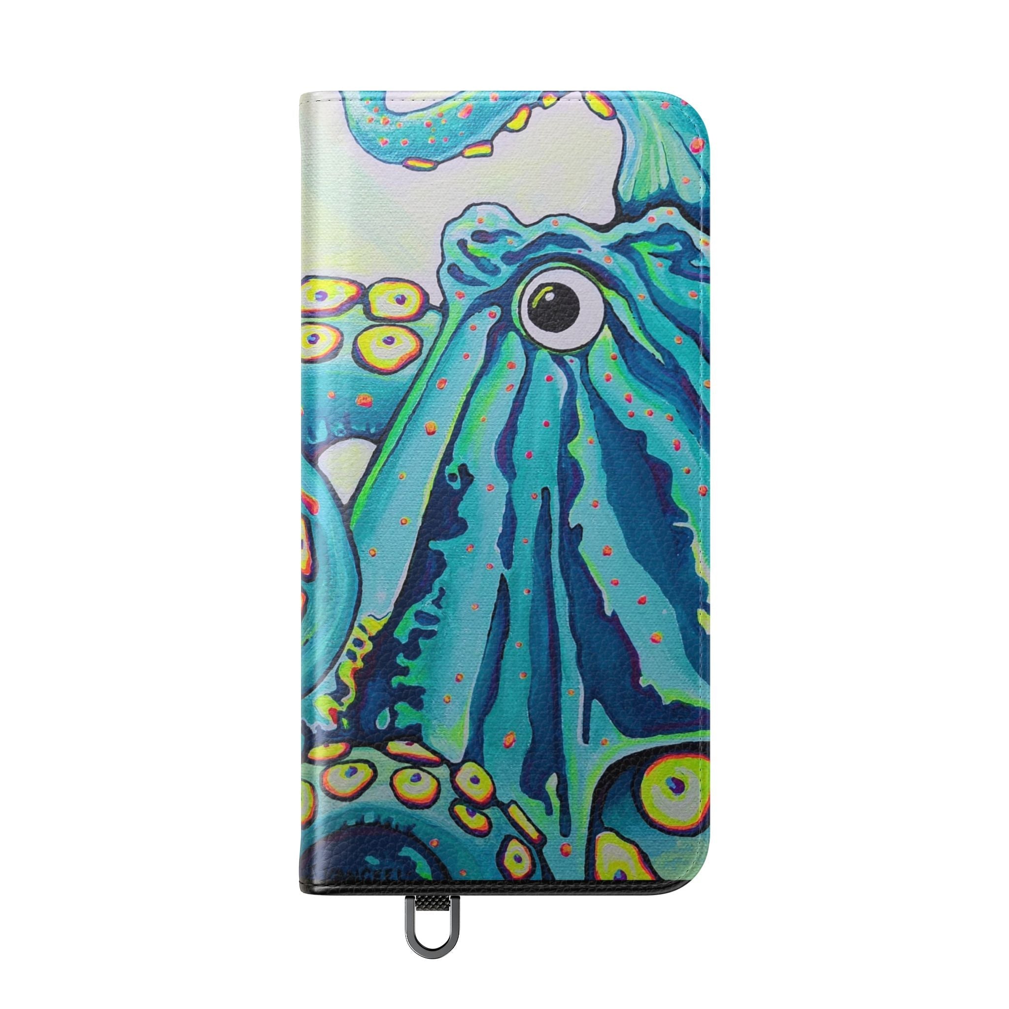 Cyclops Octopus Flip Phone Case – Wallet Cover with Card Slots