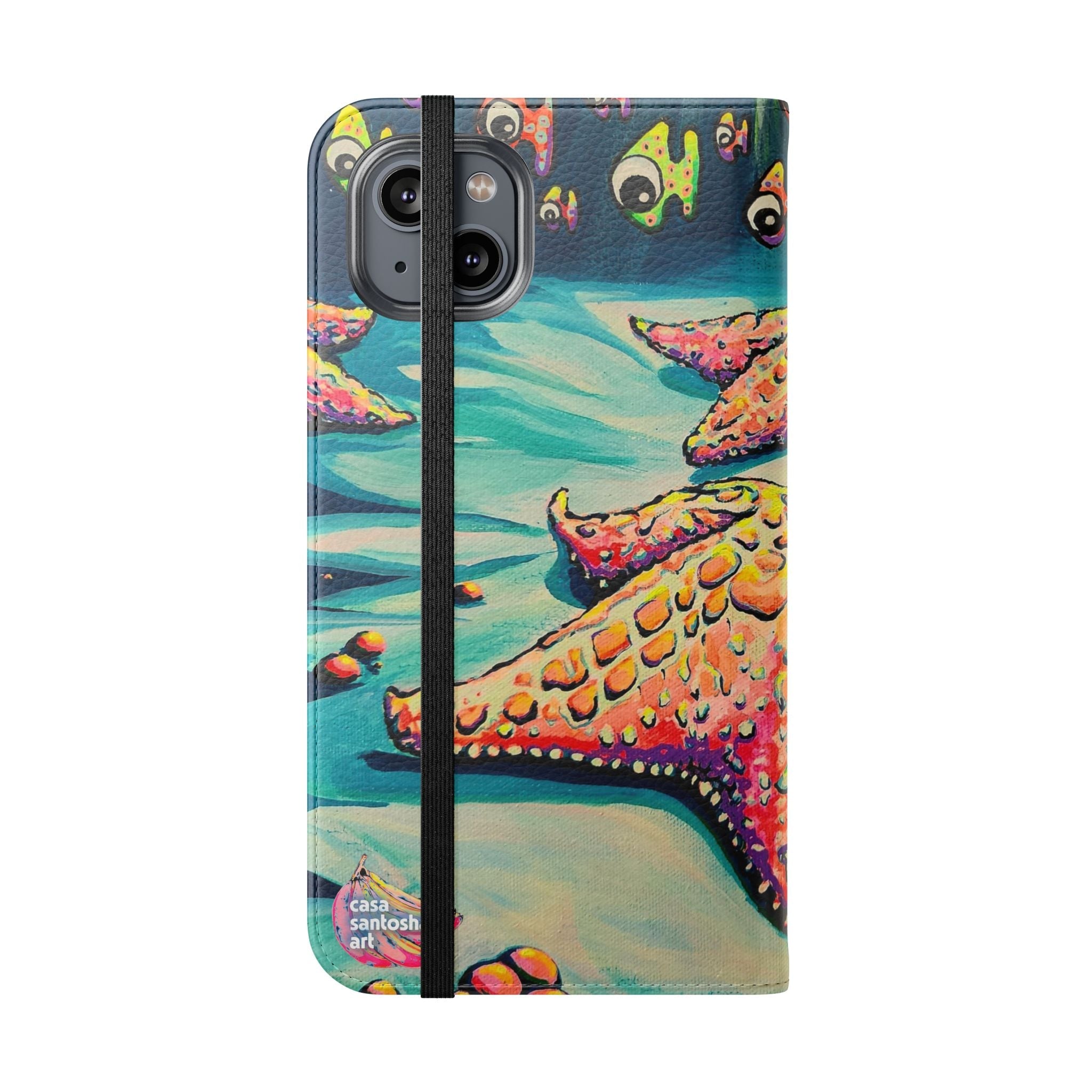 Cyclops Starfish Flip Phone Case – Wallet Cover with Card Slots