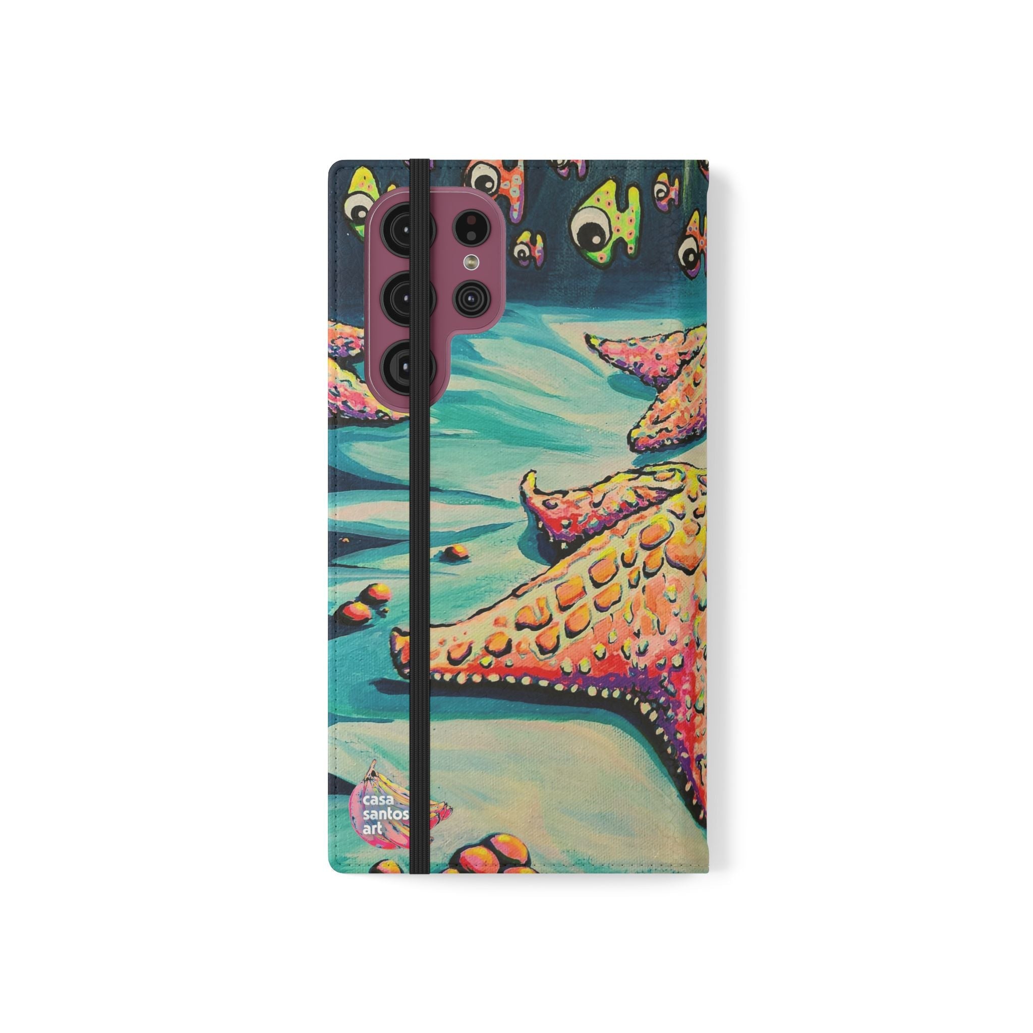 Cyclops Starfish Flip Phone Case – Wallet Cover with Card Slots