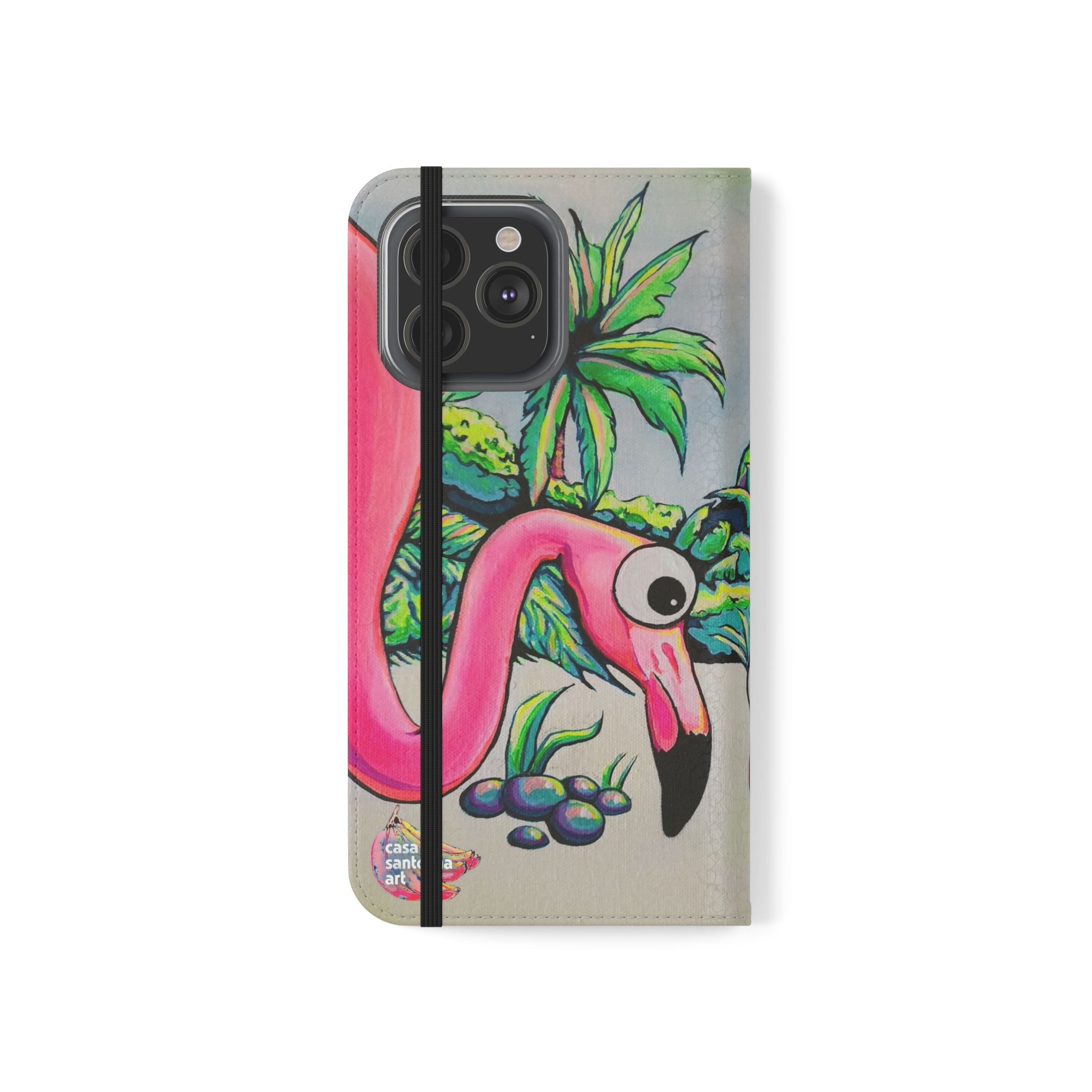 Cyclops Flamingo Family Flip Phone Case – Wallet Cover with Card Slots