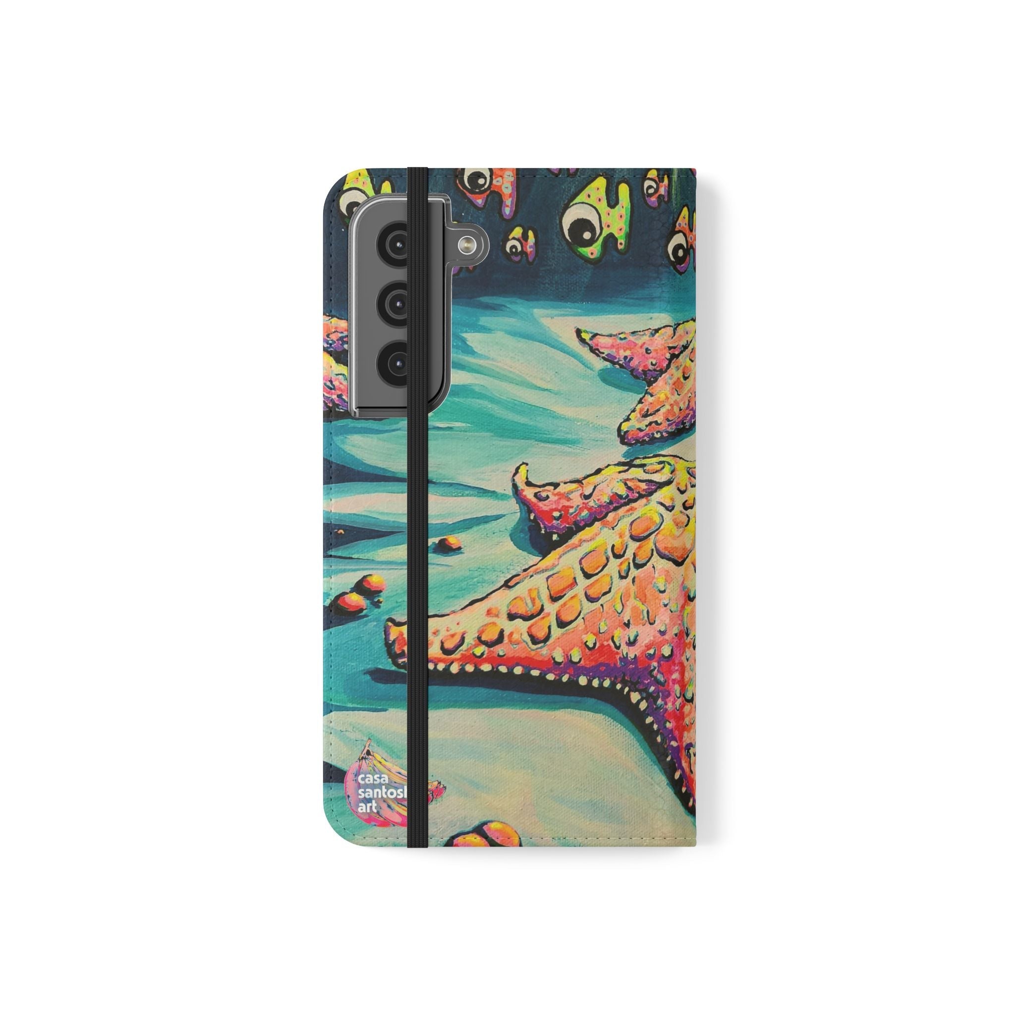 Cyclops Starfish Flip Phone Case – Wallet Cover with Card Slots