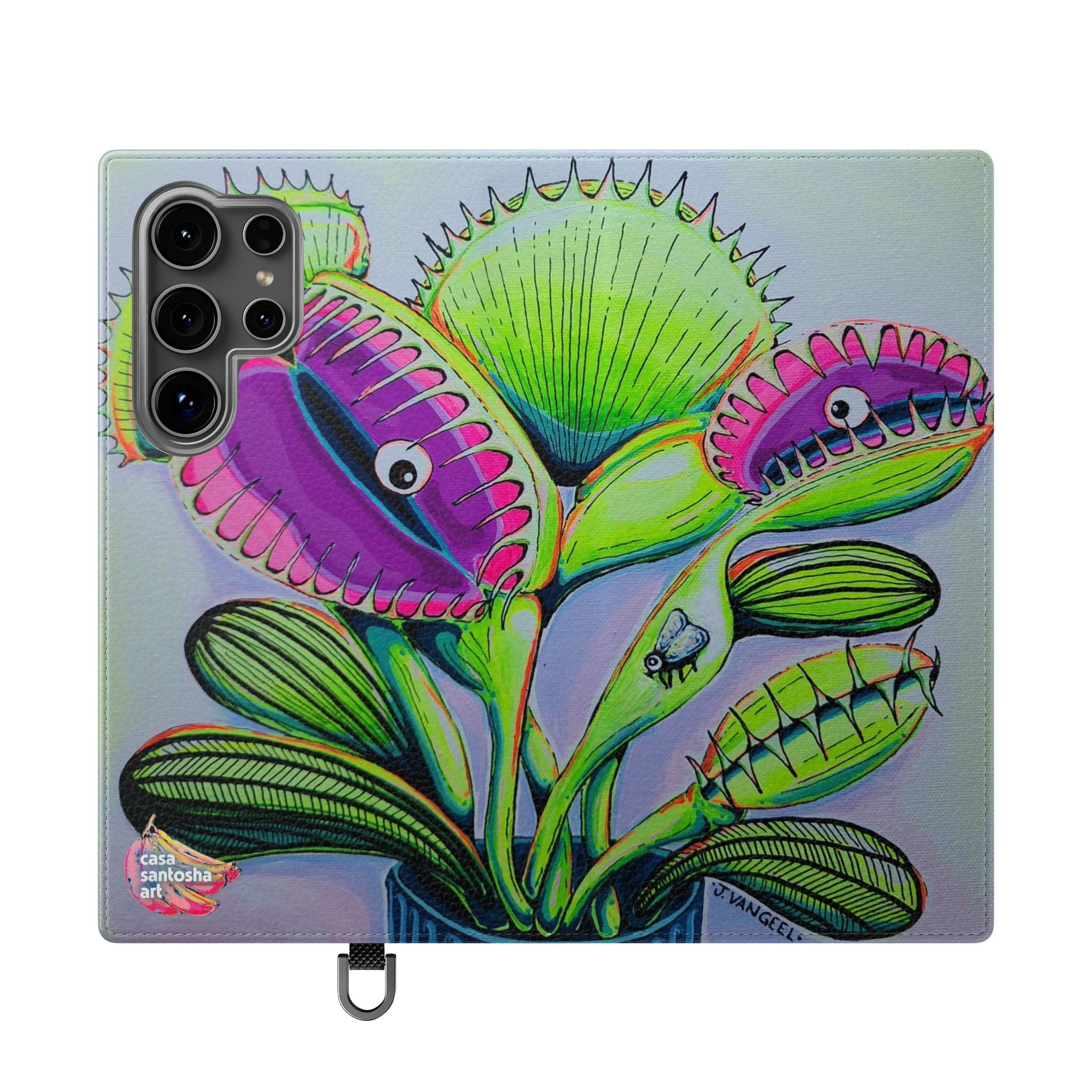 Cyclops Venus Fly Trap Flip Phone Case – Wallet Cover with Card Slots