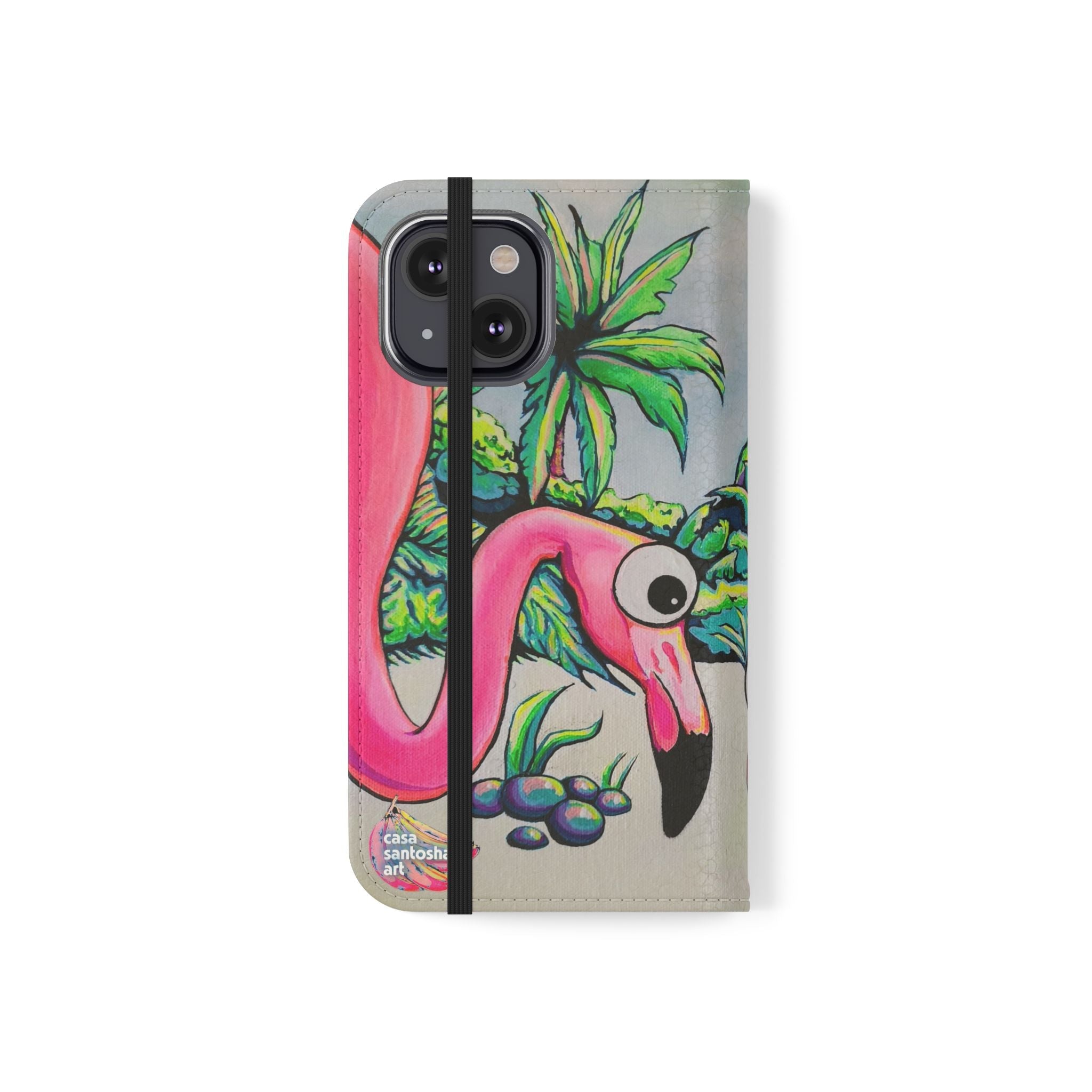 Cyclops Flamingo Family Flip Phone Case – Wallet Cover with Card Slots