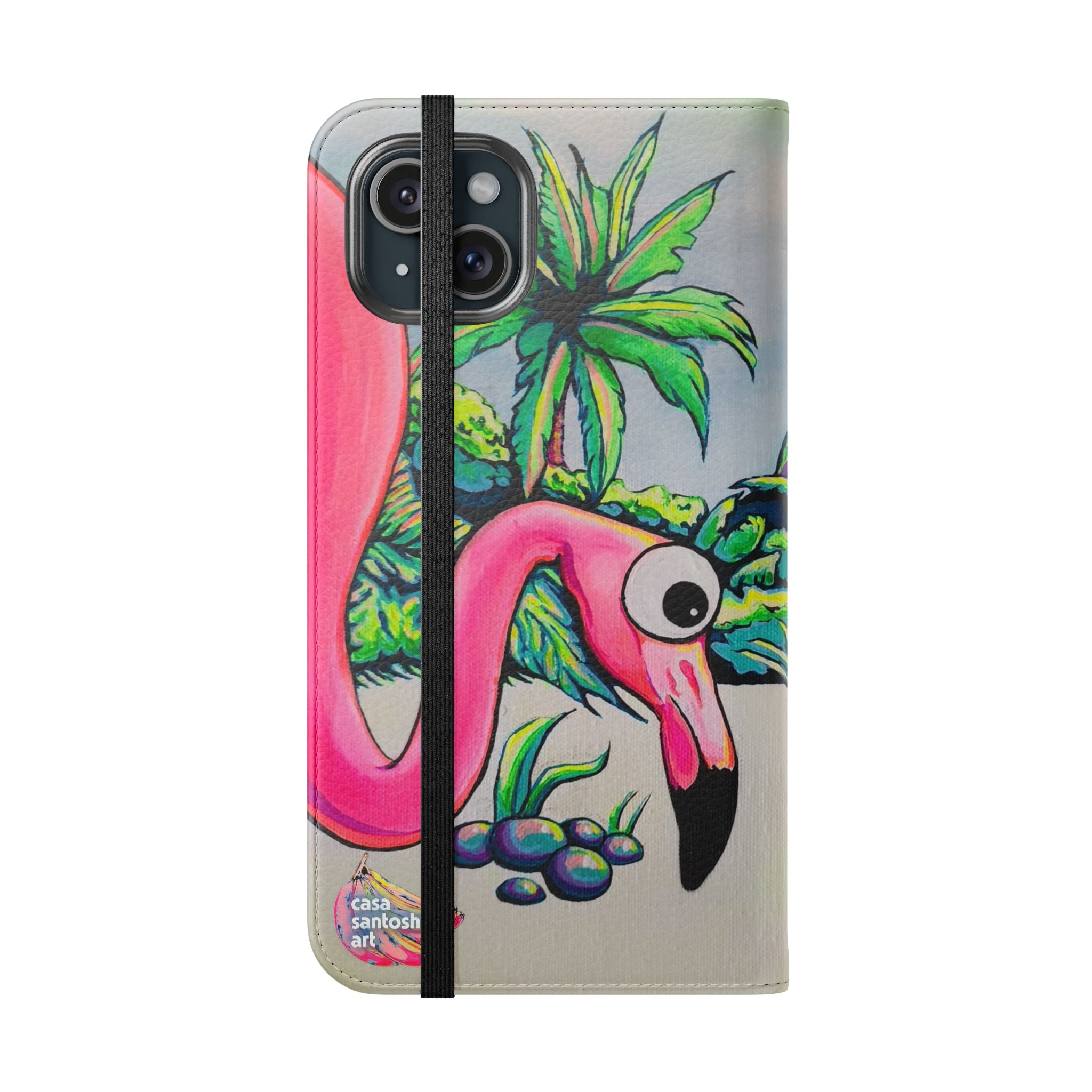 Cyclops Flamingo Family Flip Phone Case – Wallet Cover with Card Slots
