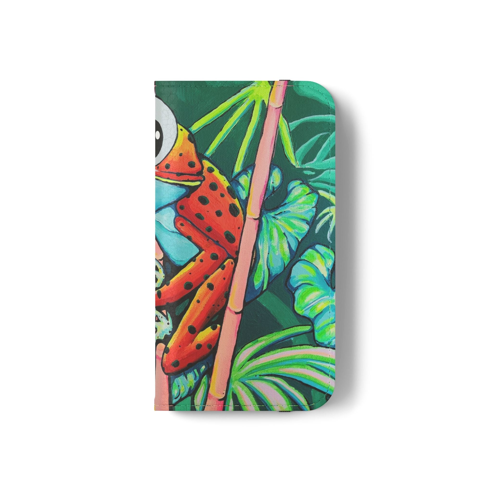 Cyclops Red Frog Flip Phone Case – Wallet Cover with Card Slots