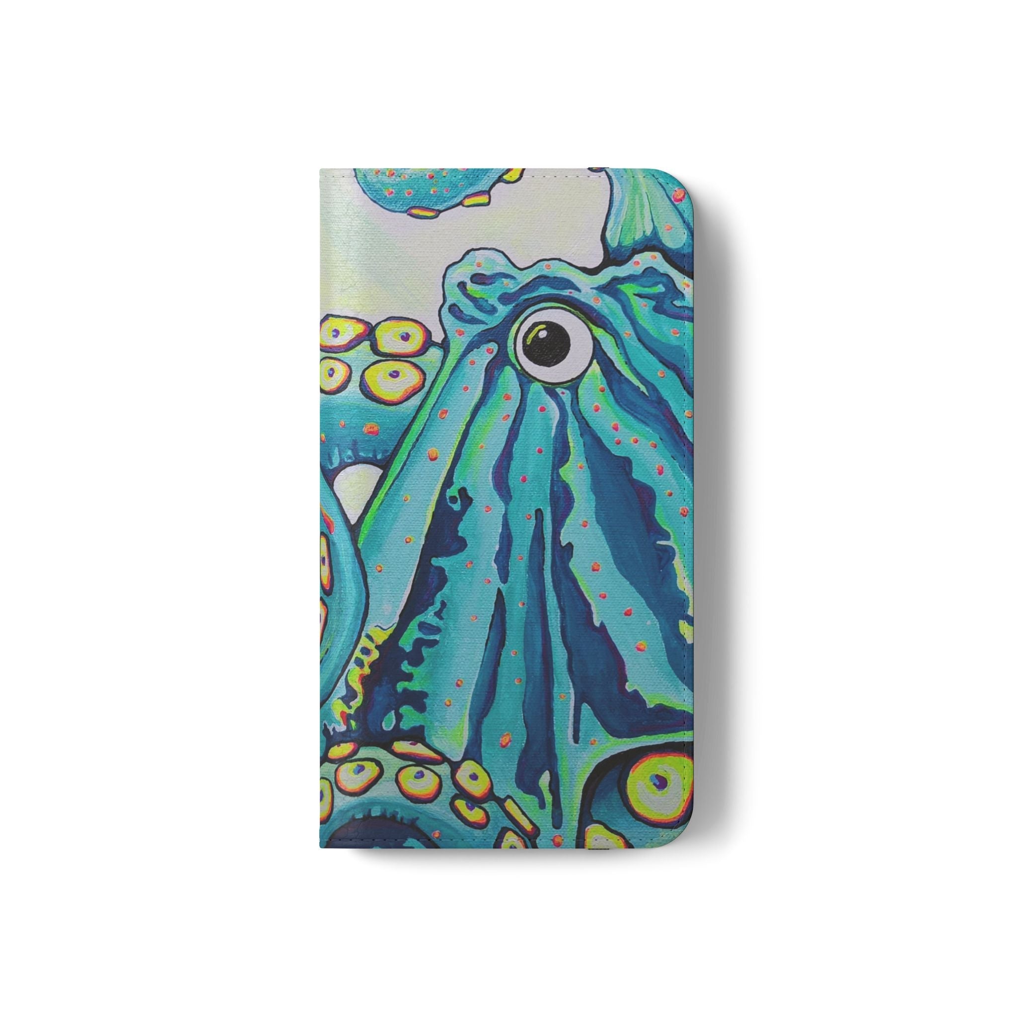 Cyclops Octopus Flip Phone Case – Wallet Cover with Card Slots