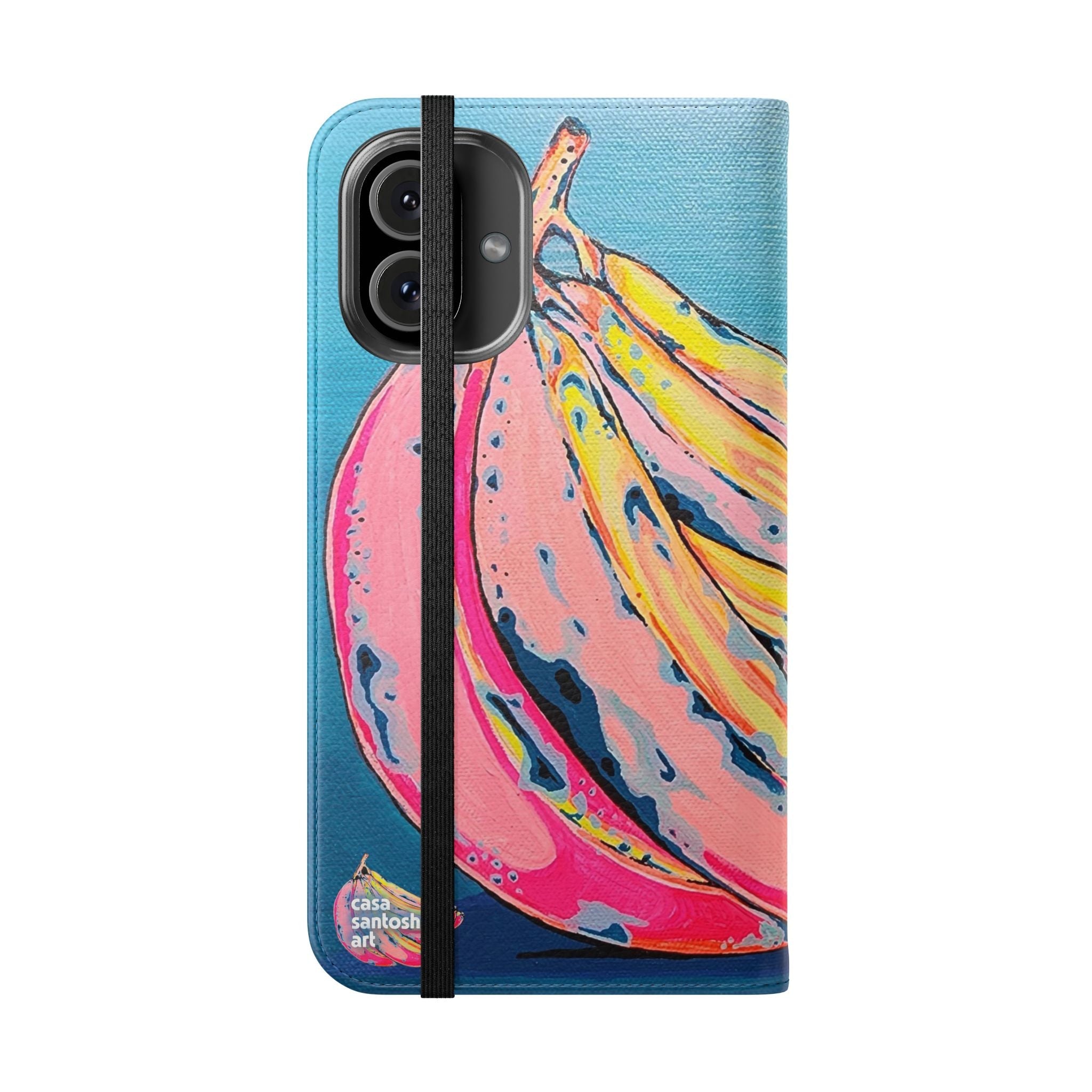 Neon Bananas Flip Phone Case – Wallet Cover with Card Slots