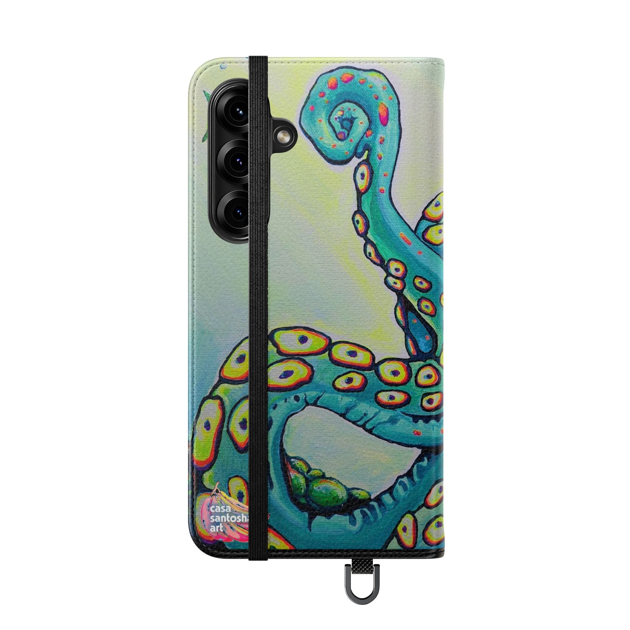Cyclops Octopus Flip Phone Case – Wallet Cover with Card Slots