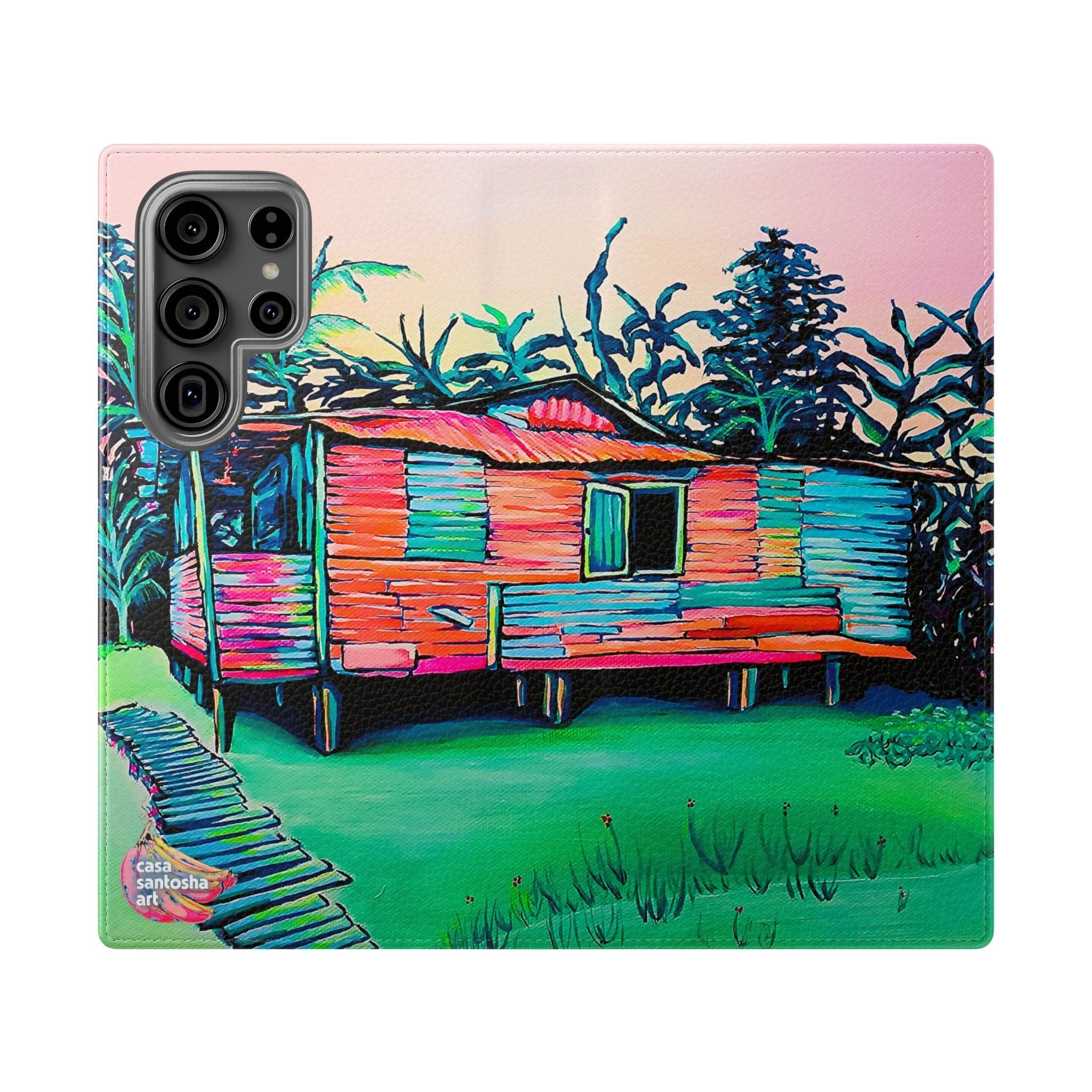 Luis Russell House Bocas Flip Phone Case – Wallet Cover with Card Slots