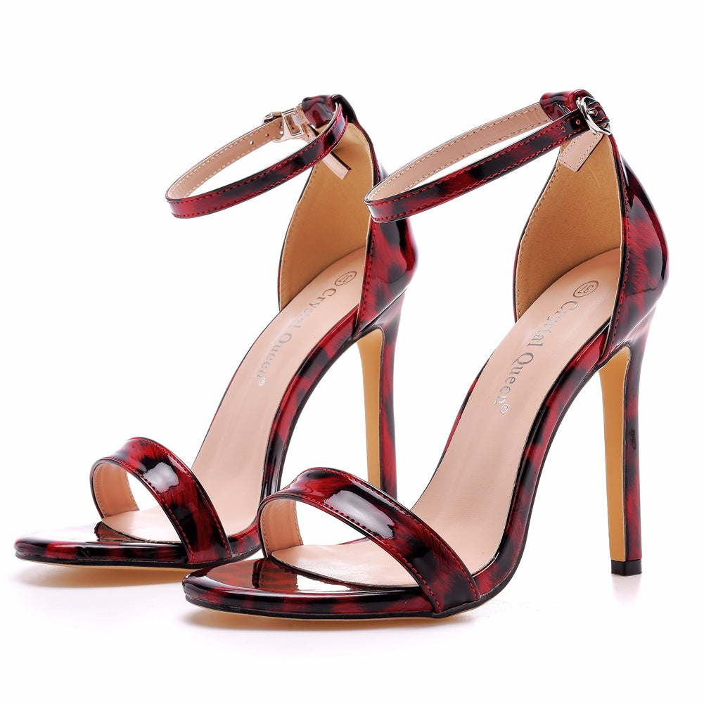 Black High-heeled Sandals