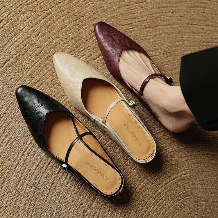 Slip-On Sandals with a Single Strap