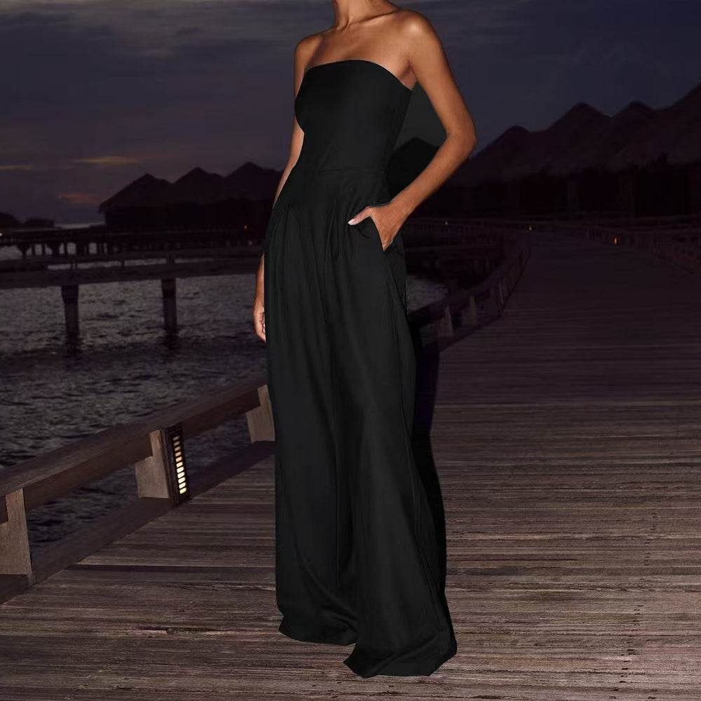 Tube Top Wide Leg Jumpsuit