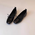 Bowtie Square Toe Slip On Shoes