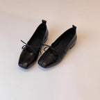 Bowtie Square Toe Slip On Shoes
