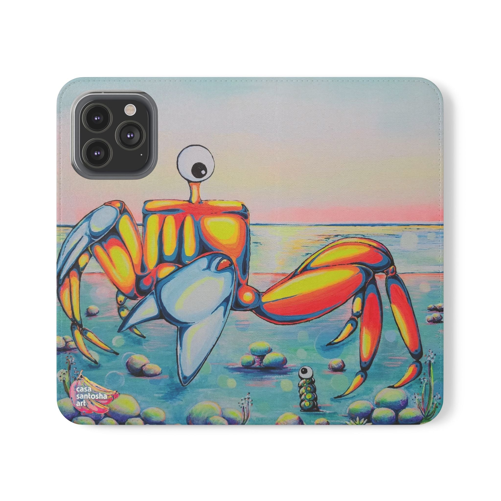 Cyclops Crab Flip Phone Case – Wallet Cover with Card Slots
