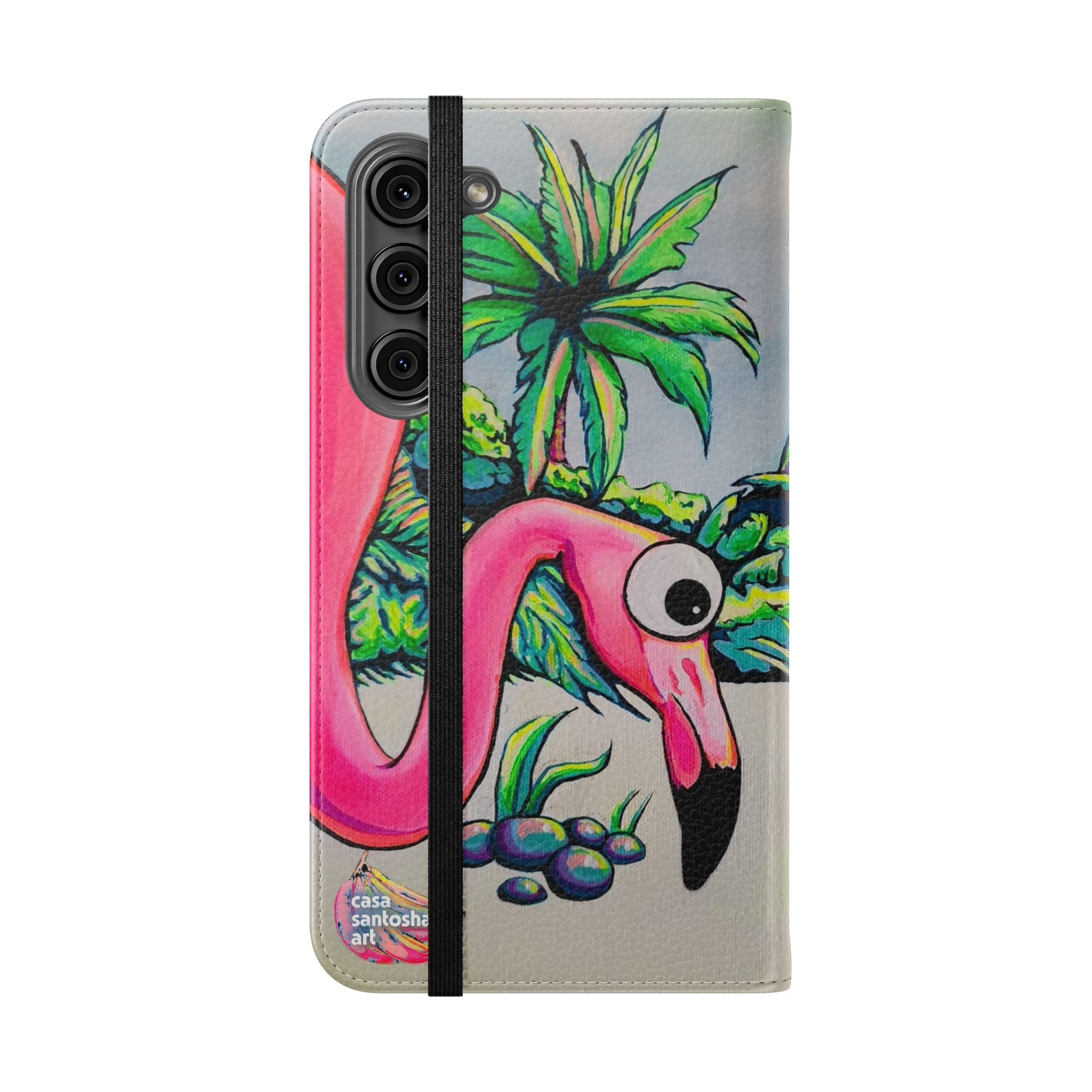Cyclops Flamingo Family Flip Phone Case – Wallet Cover with Card Slots