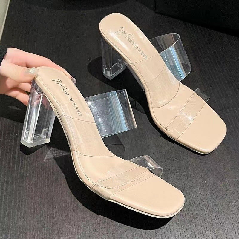 Clear Sea Strap Heels