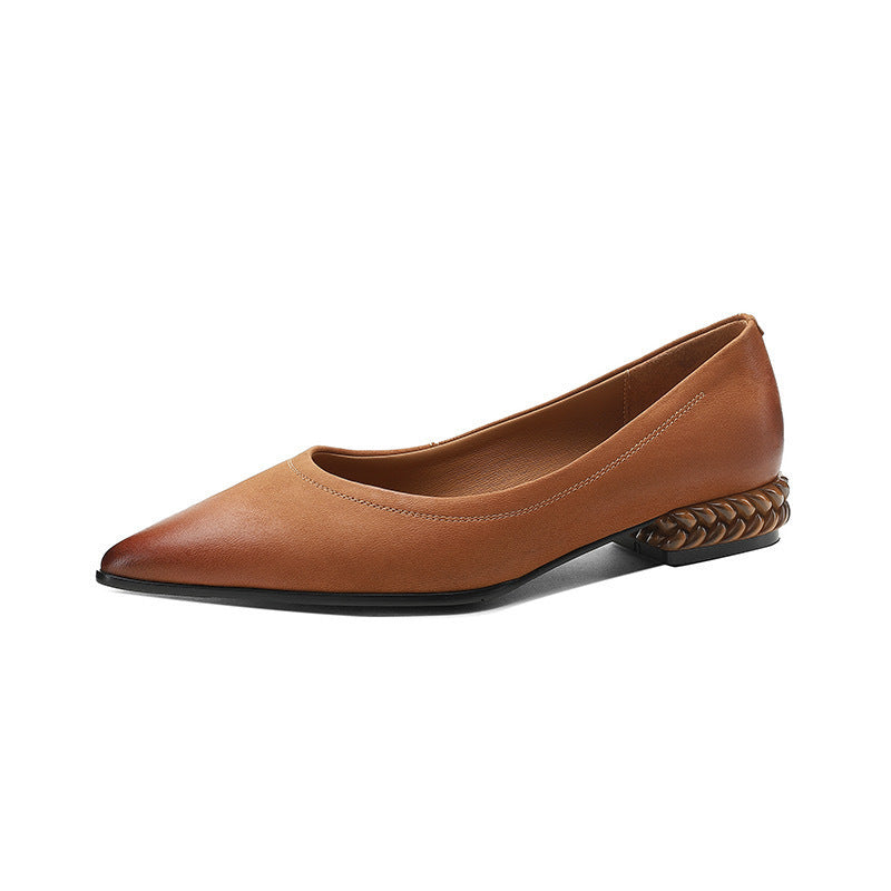 Retro Rub Pointed Toe Flats