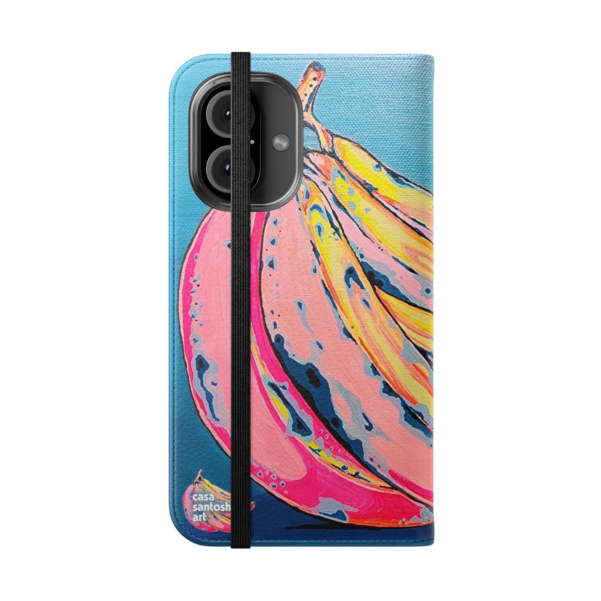 Neon Bananas Flip Phone Case – Wallet Cover with Card Slots