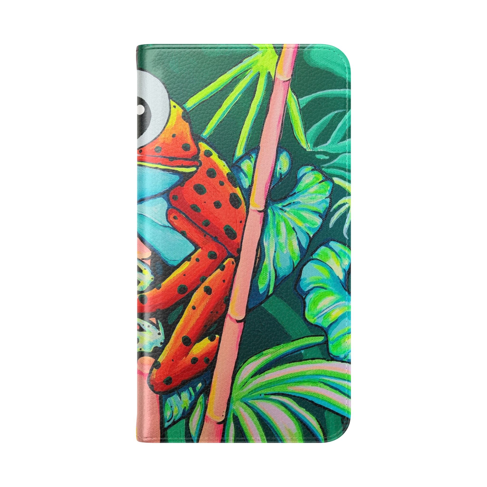 Cyclops Red Frog Flip Phone Case – Wallet Cover with Card Slots