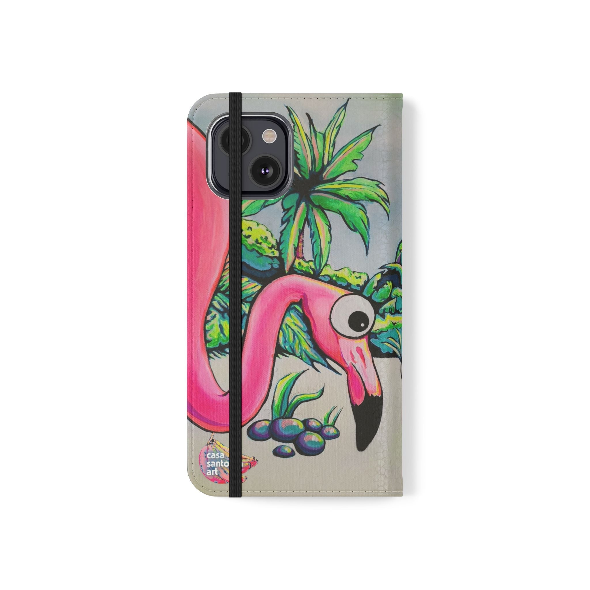 Cyclops Flamingo Family Flip Phone Case – Wallet Cover with Card Slots