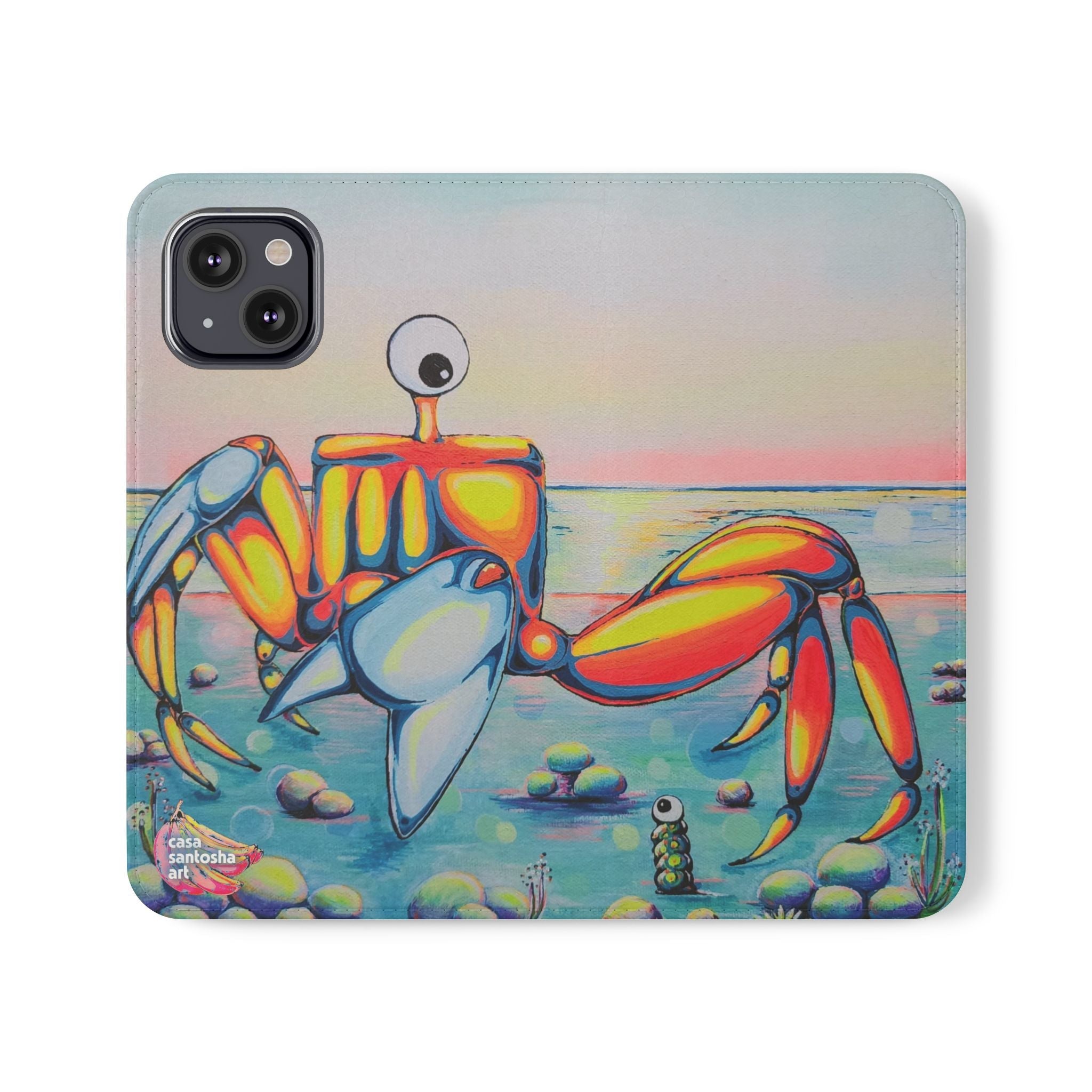 Cyclops Crab Flip Phone Case – Wallet Cover with Card Slots