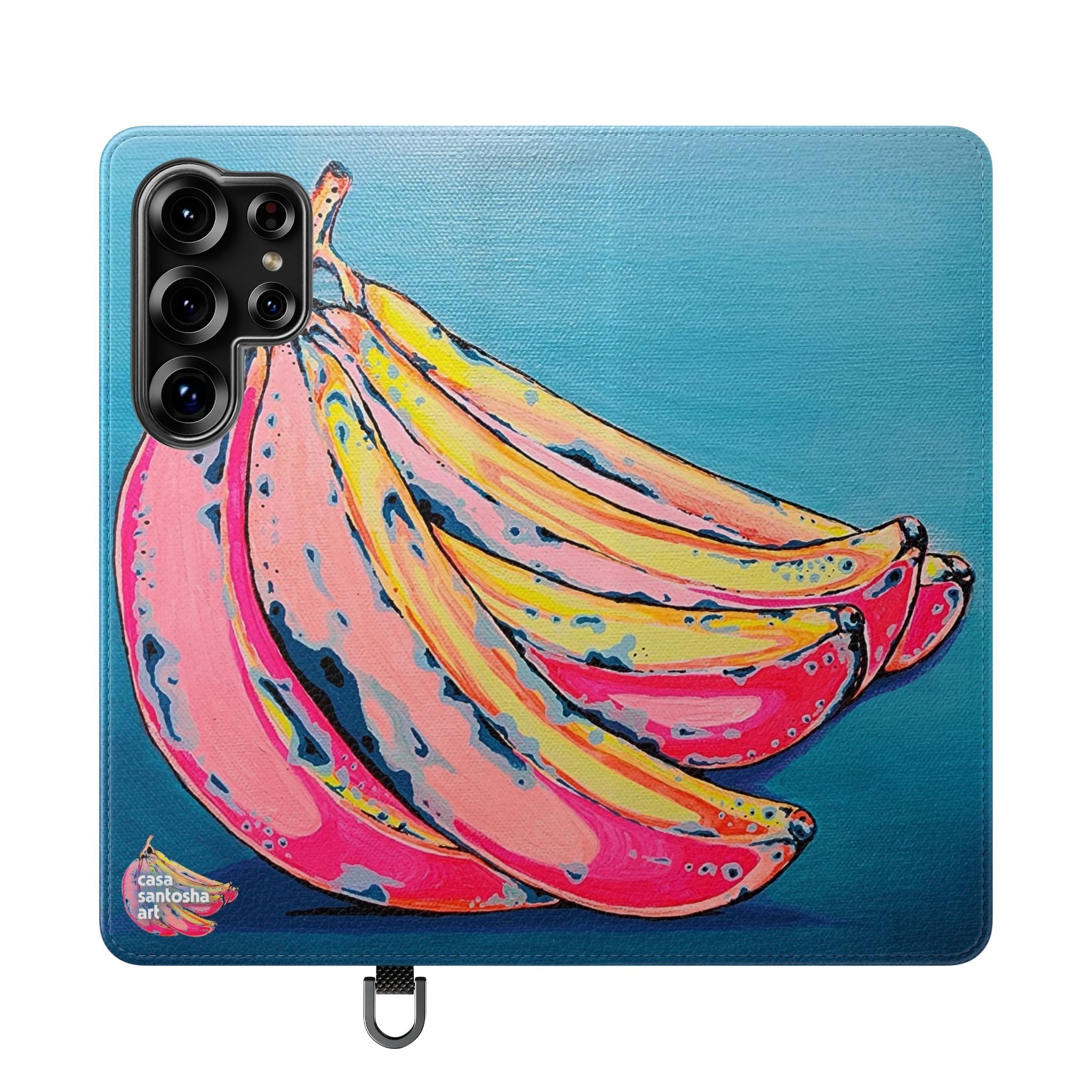 Neon Bananas Flip Phone Case – Wallet Cover with Card Slots