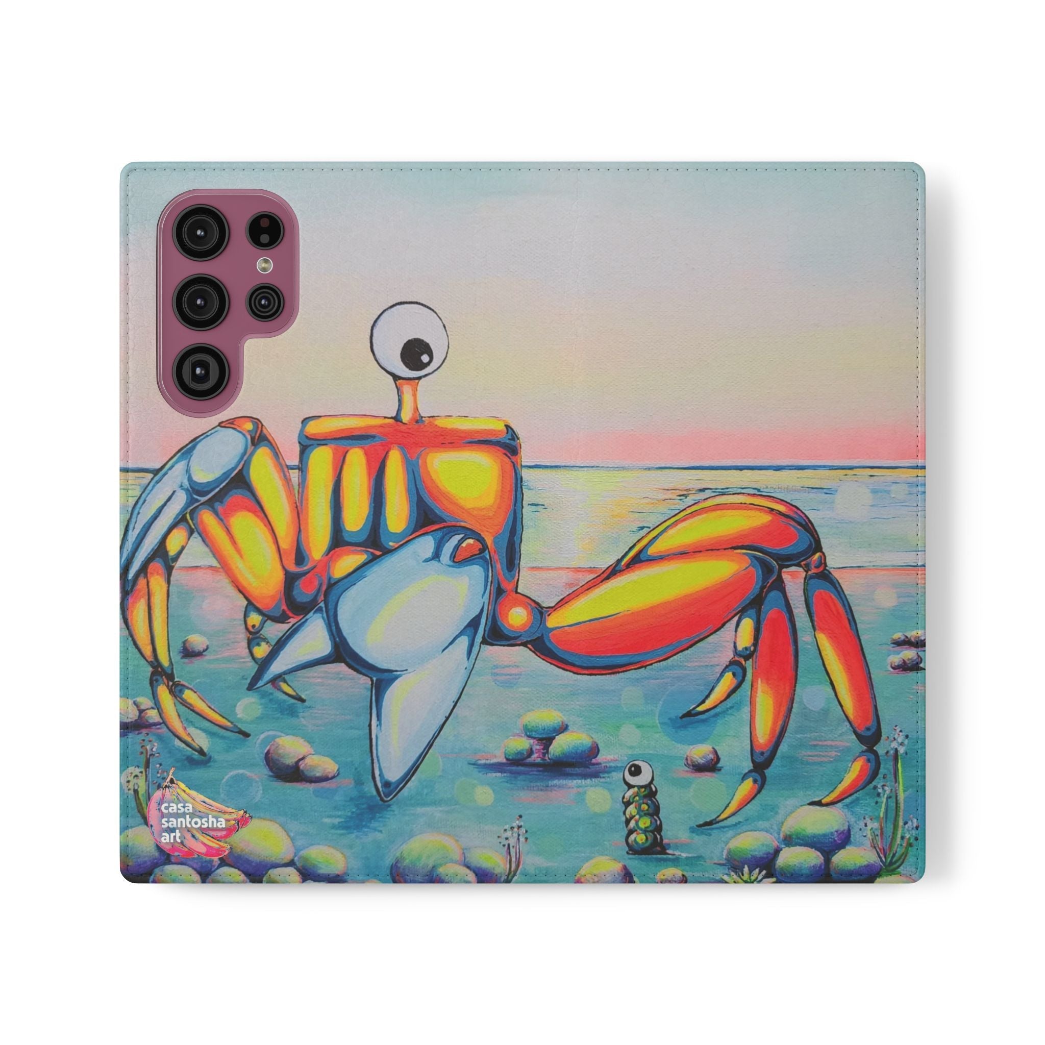 Cyclops Crab Flip Phone Case – Wallet Cover with Card Slots
