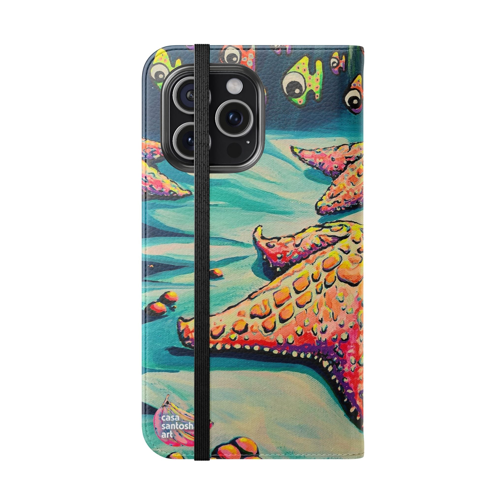 Cyclops Starfish Flip Phone Case – Wallet Cover with Card Slots