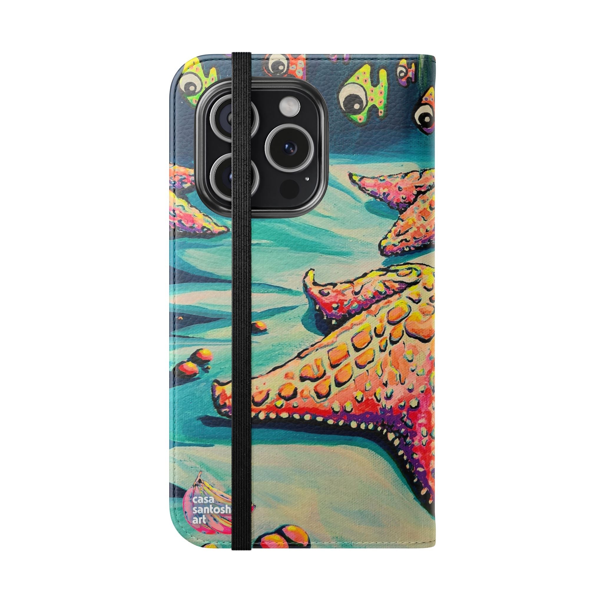 Cyclops Starfish Flip Phone Case – Wallet Cover with Card Slots