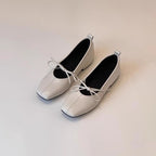 Bowtie Square Toe Slip On Shoes