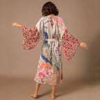 Peacock Print Bikini Cover-up