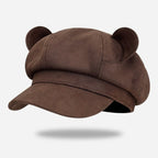 Bear Ears Suede Fleece Hat