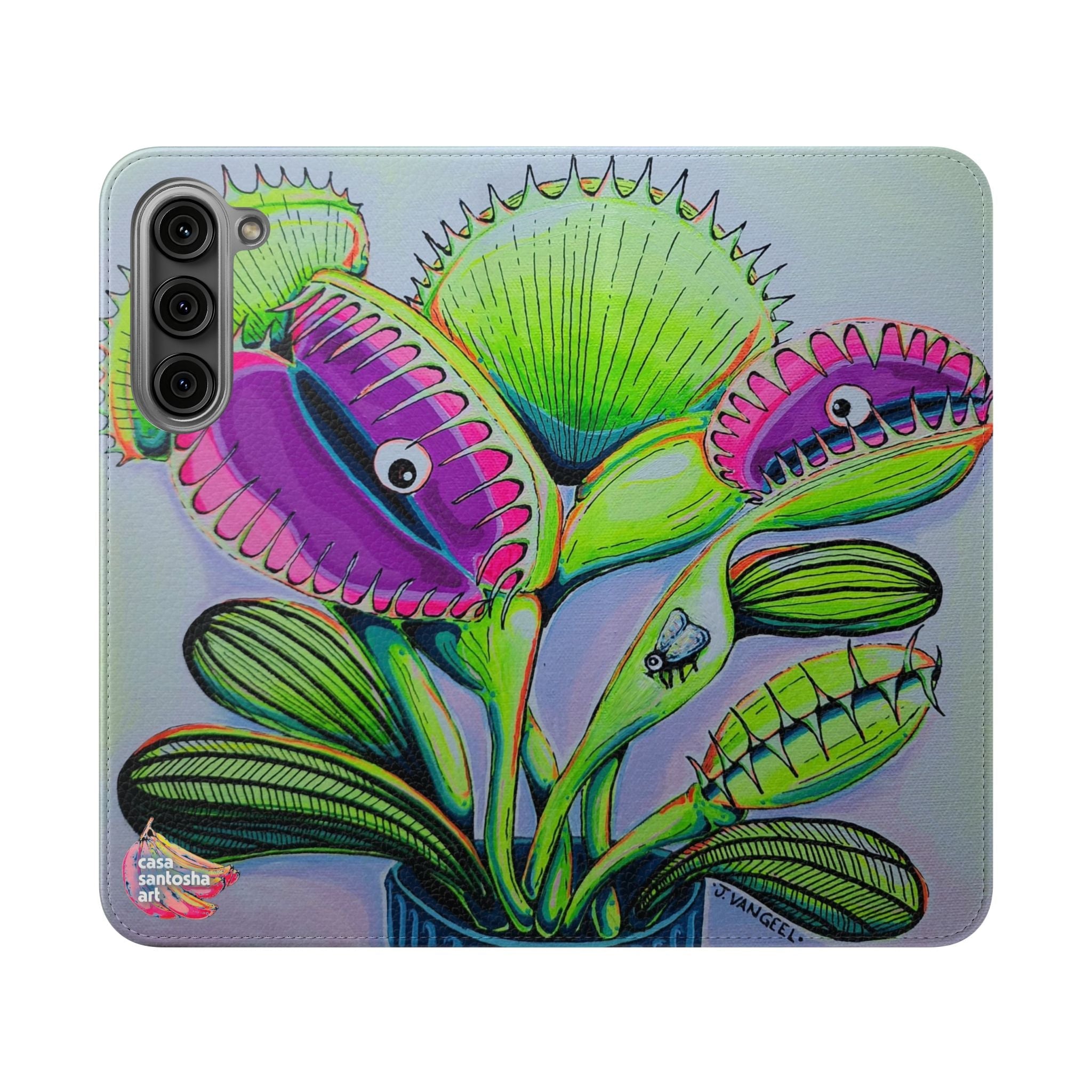 Cyclops Venus Fly Trap Flip Phone Case – Wallet Cover with Card Slots