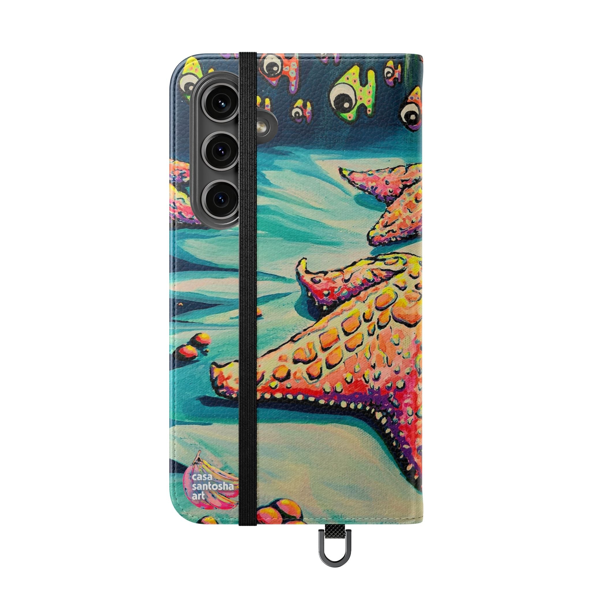 Cyclops Starfish Flip Phone Case – Wallet Cover with Card Slots