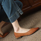 Retro Rub Pointed Toe Flats