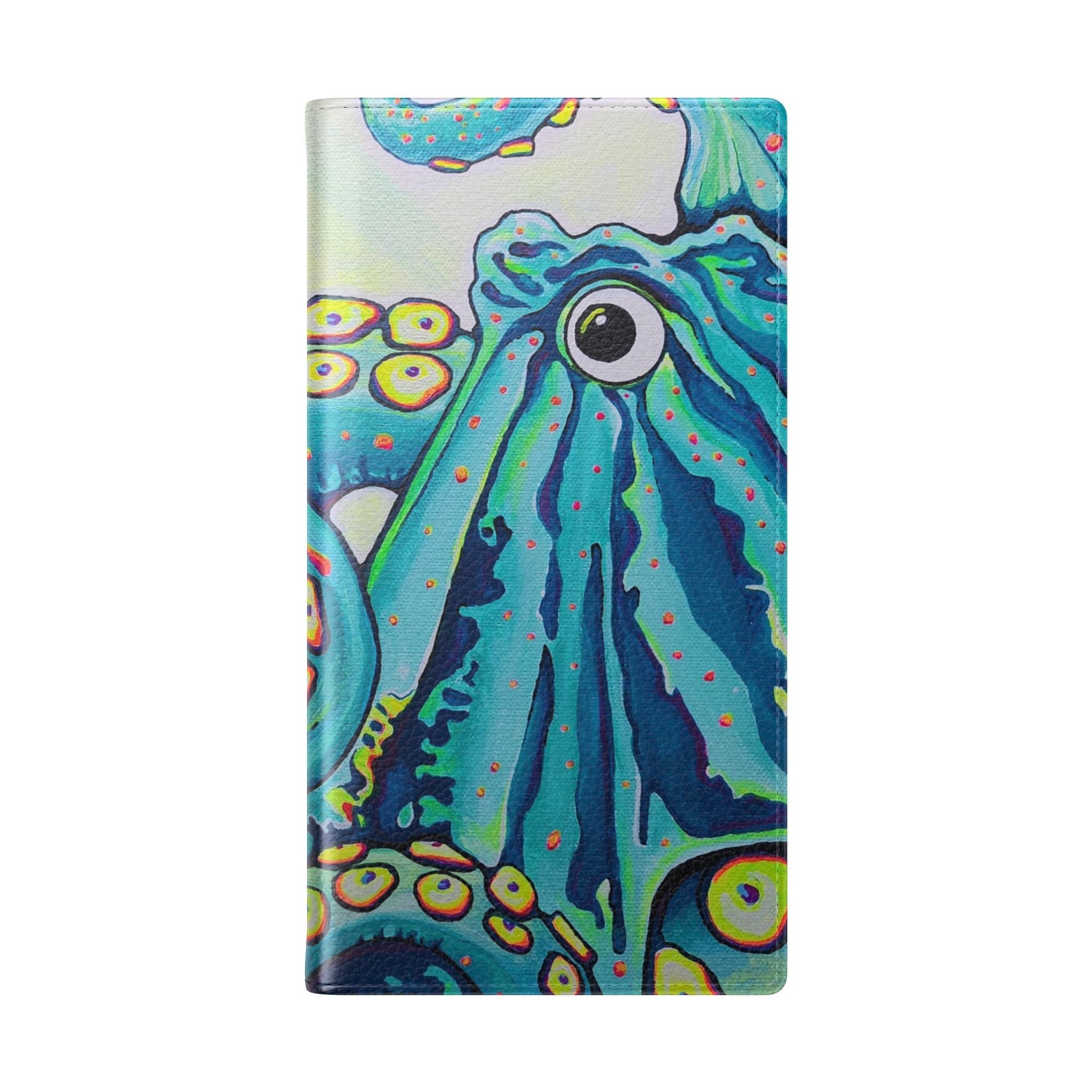 Cyclops Octopus Flip Phone Case – Wallet Cover with Card Slots