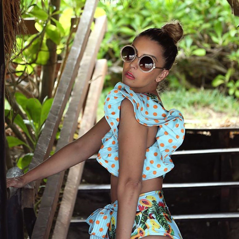 Pizzazz Split Piece Bikini Swimsuit