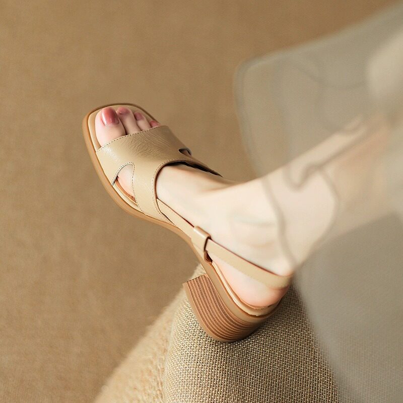 Peep Open Toe Slingback Sandals