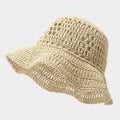 Crocheted Breathable Straw Bucket Hat