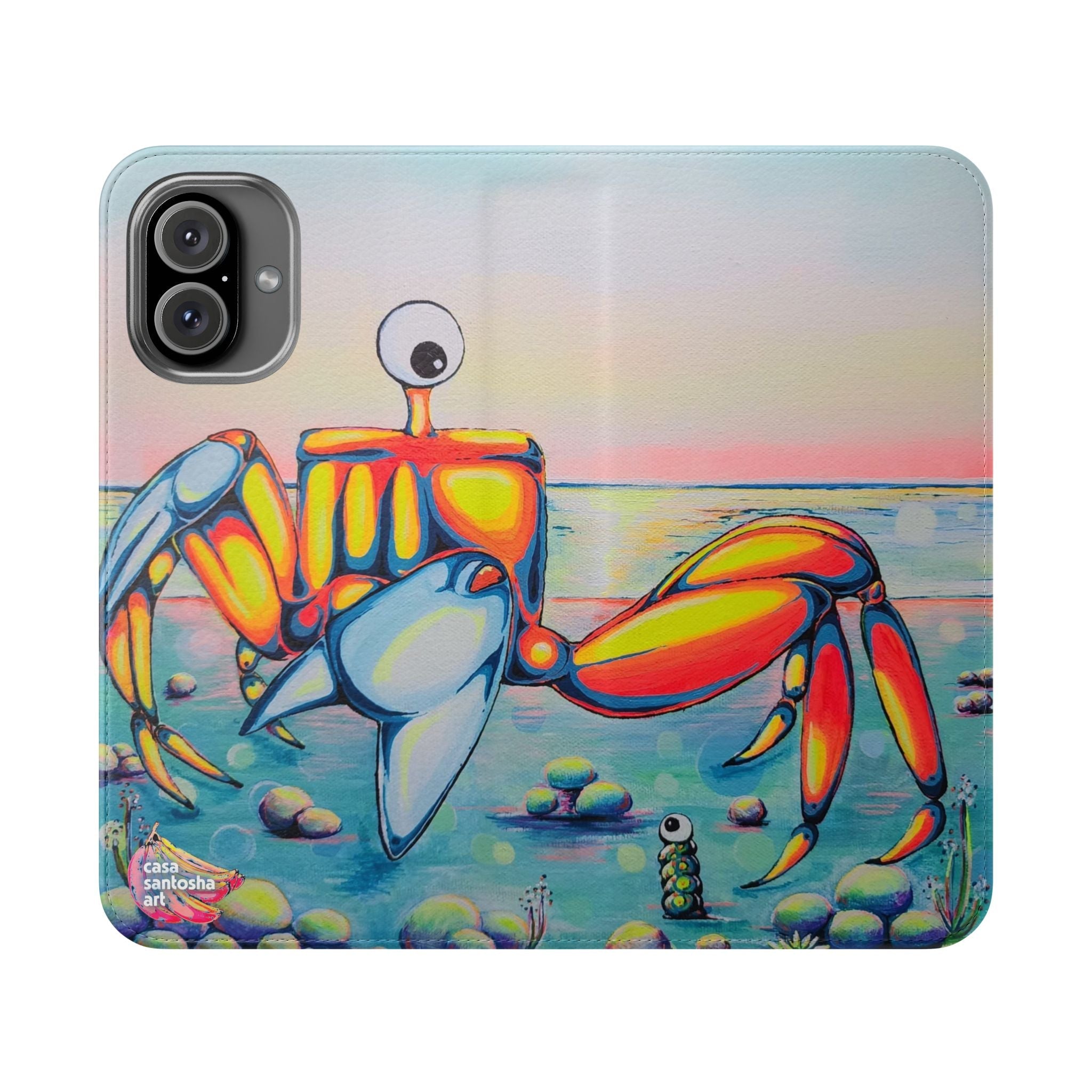 Cyclops Crab Flip Phone Case – Wallet Cover with Card Slots