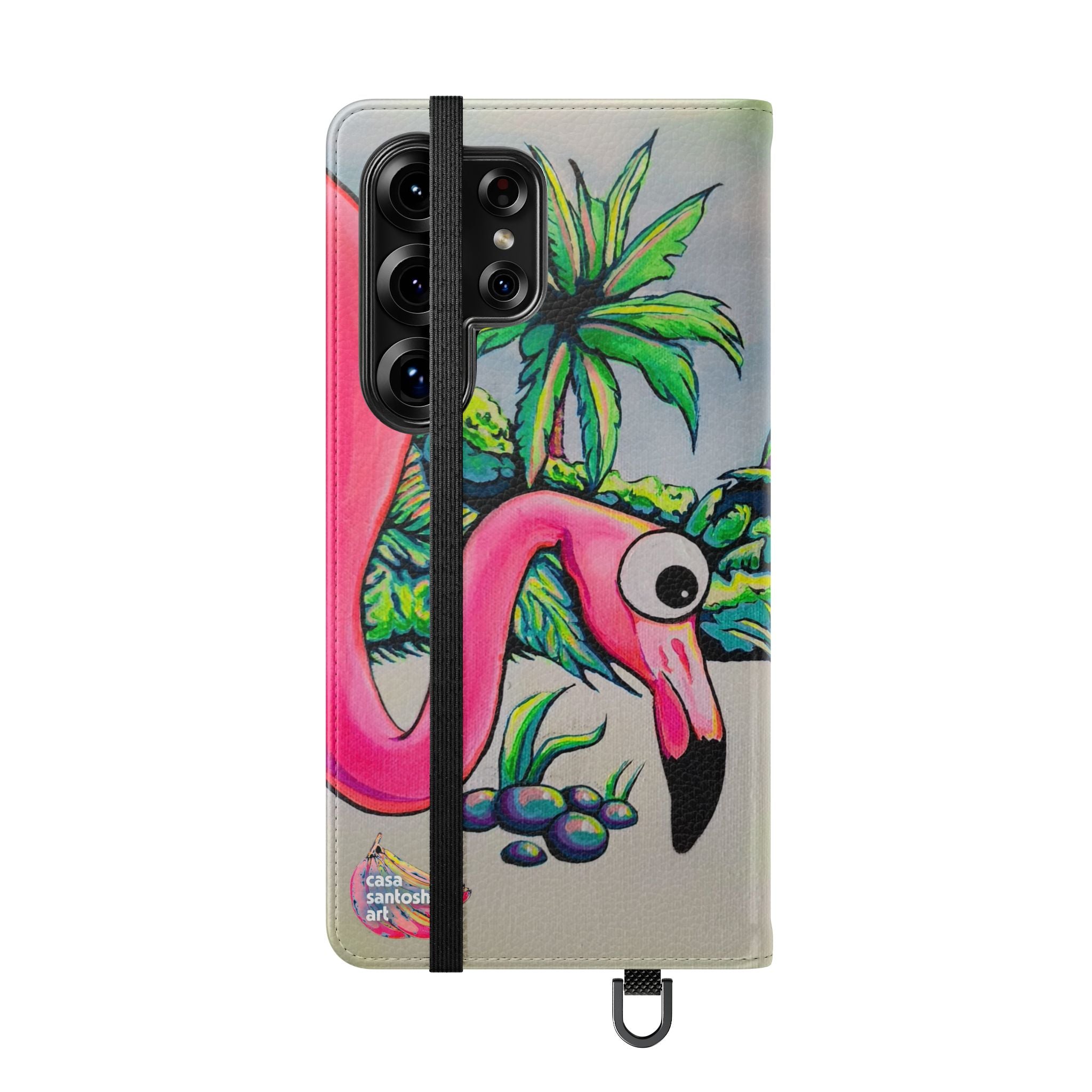 Cyclops Flamingo Family Flip Phone Case – Wallet Cover with Card Slots