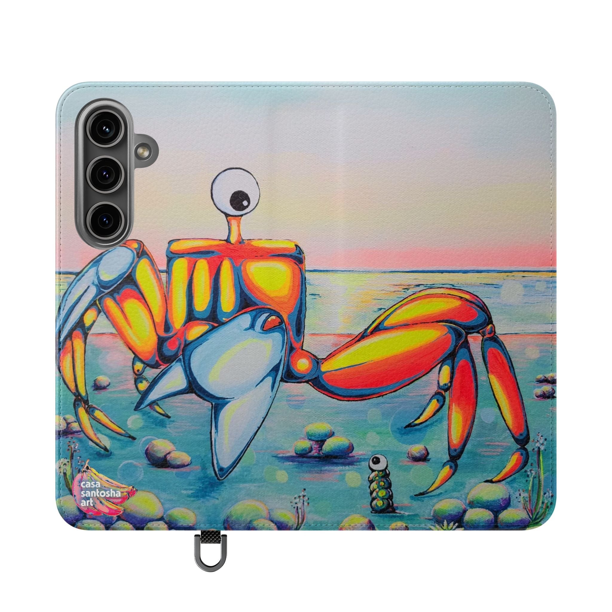 Cyclops Crab Flip Phone Case – Wallet Cover with Card Slots