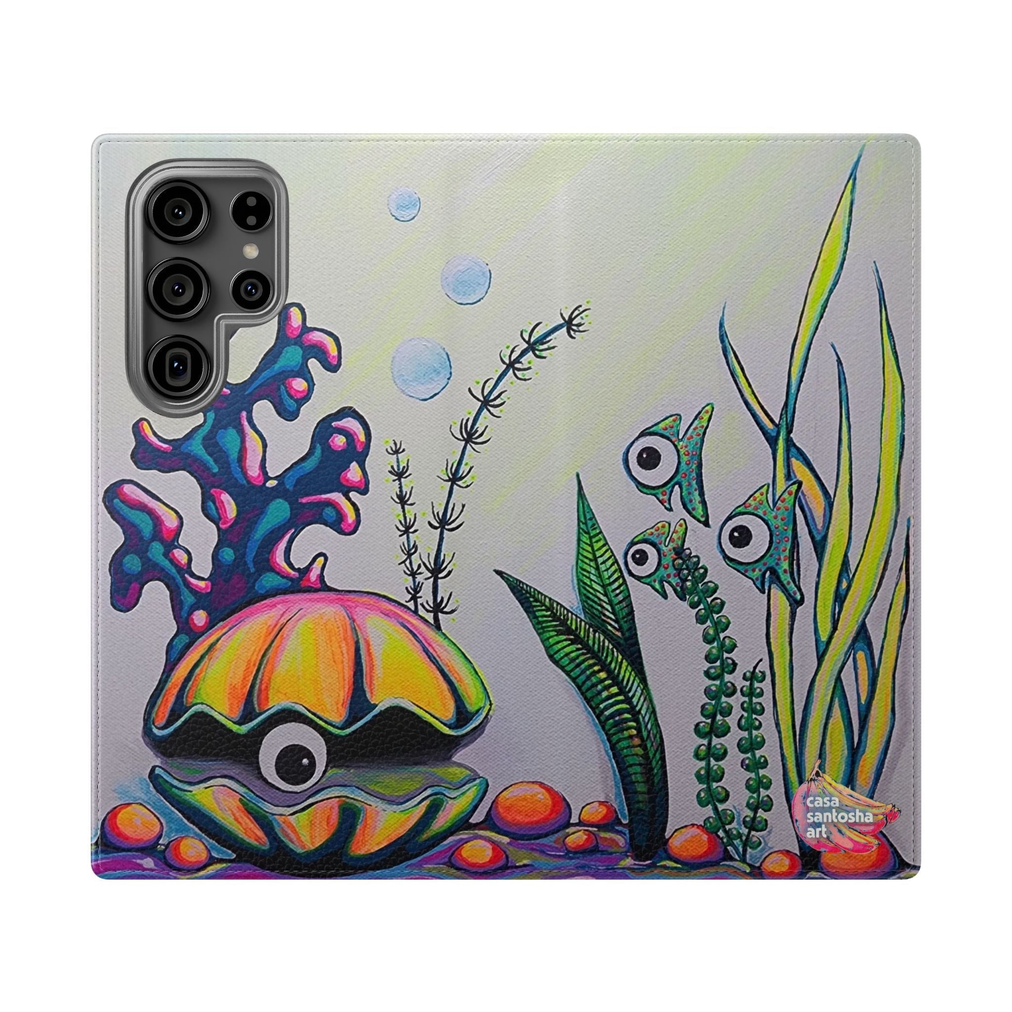 Cyclops Clam Flip Phone Case – Wallet Cover with Card Slots