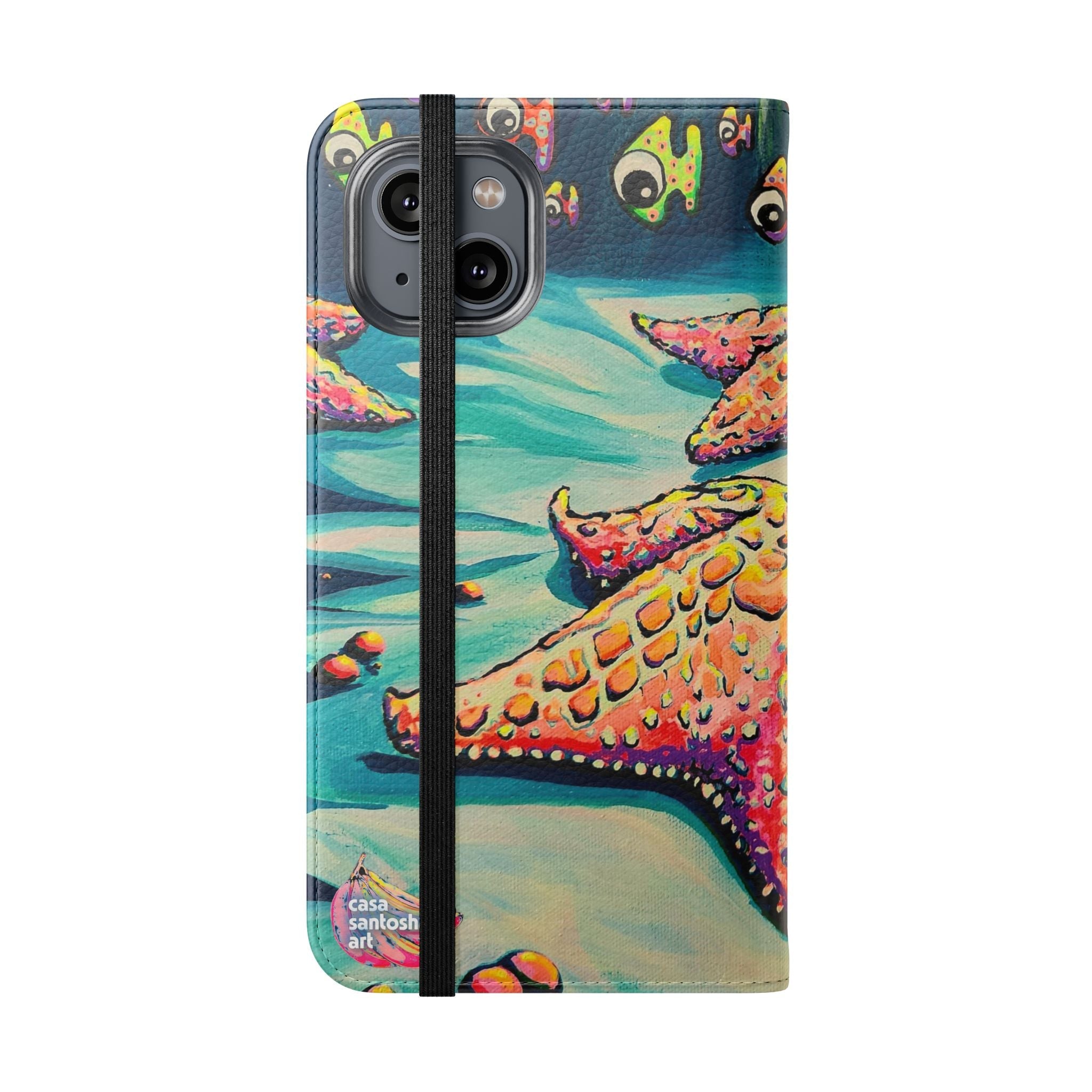 Cyclops Starfish Flip Phone Case – Wallet Cover with Card Slots