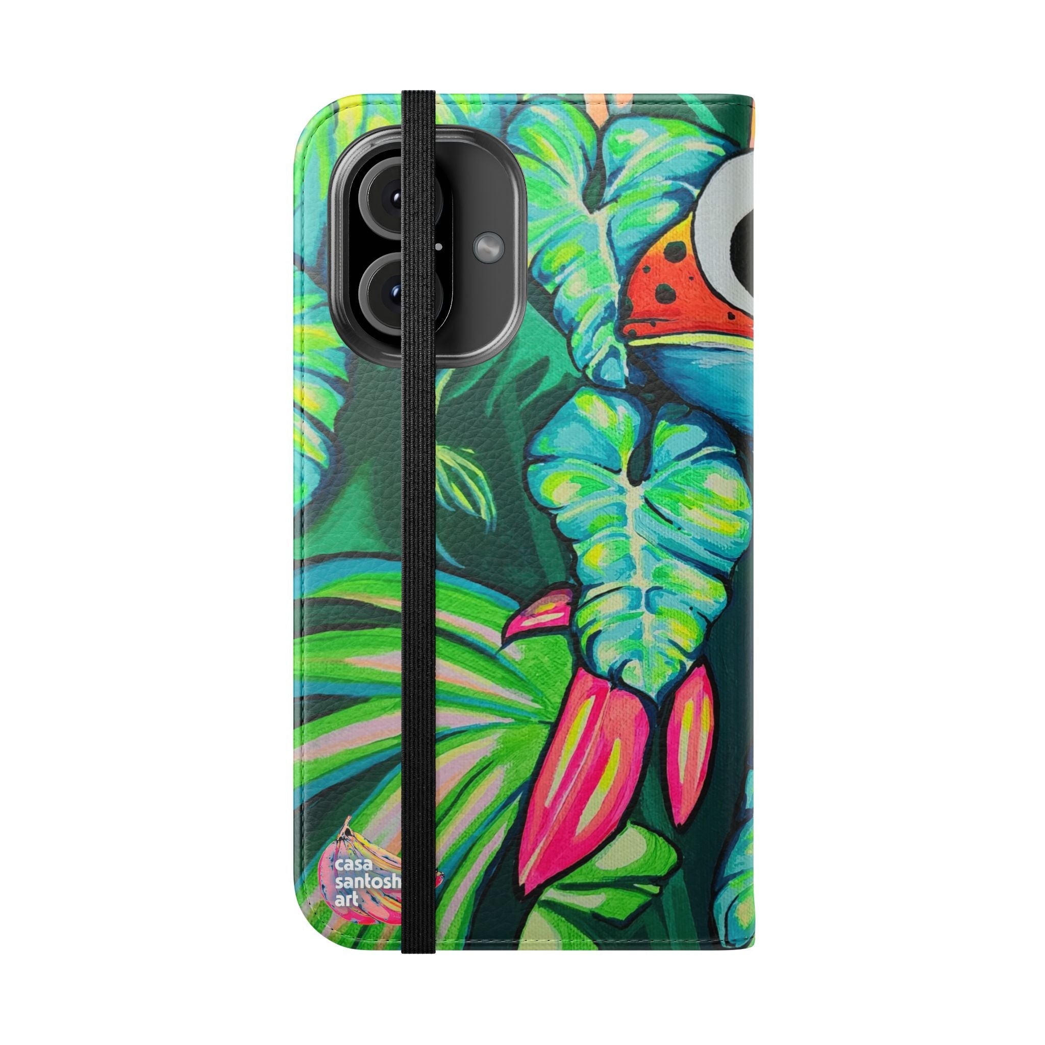 Cyclops Red Frog Flip Phone Case – Wallet Cover with Card Slots