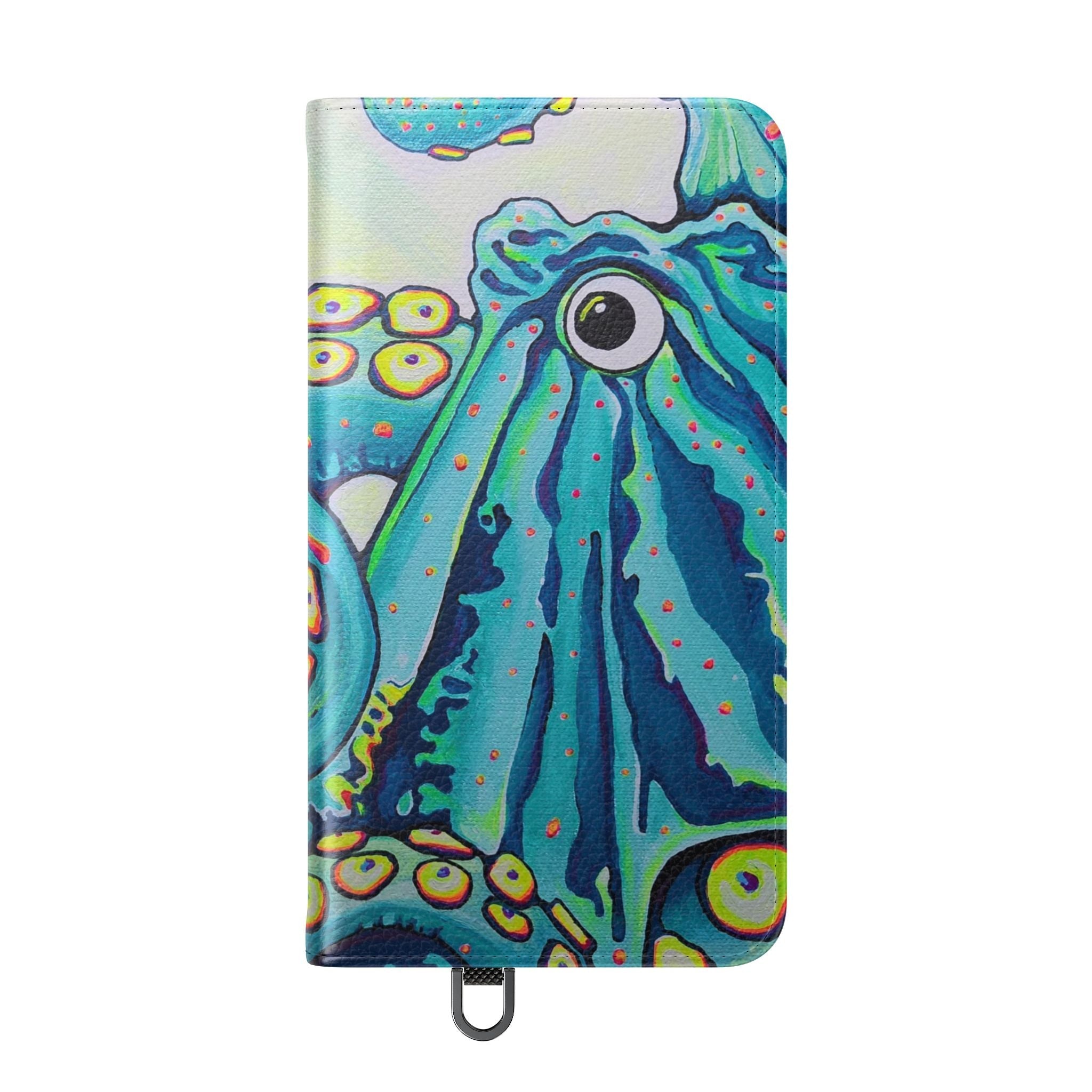 Cyclops Octopus Flip Phone Case – Wallet Cover with Card Slots