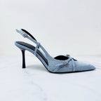 Jeans Stiletto Slingback Sandals
