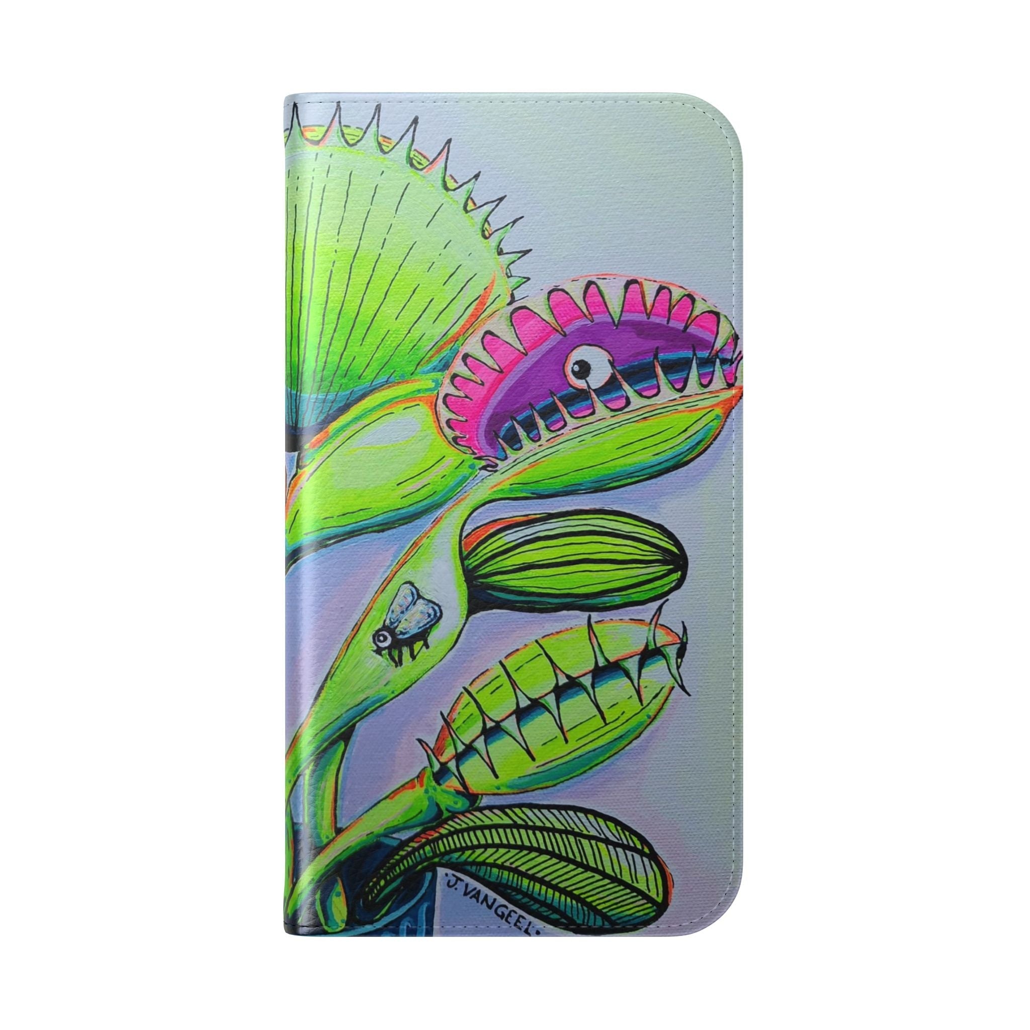 Cyclops Venus Fly Trap Flip Phone Case – Wallet Cover with Card Slots